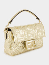 Gold Mini Baguette Sequin Bag | PDP - Fashion Clinic