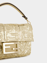 Gold Mini Baguette Sequin Bag | PDP - Fashion Clinic