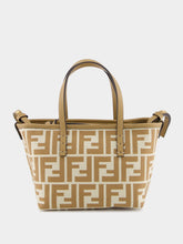 Fendi Roll Mini FF Beige Jacquard Mini Bag