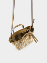 Fendi Roll Mini FF Beige Jacquard Mini Bag