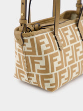 Fendi Roll Mini FF Beige Jacquard Mini Bag