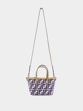 Fendi Roll Mini FF Midnight Blue Jacquard Mini Bag