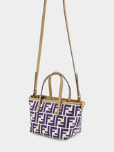 Fendi Roll Mini FF Midnight Blue Jacquard Mini Bag