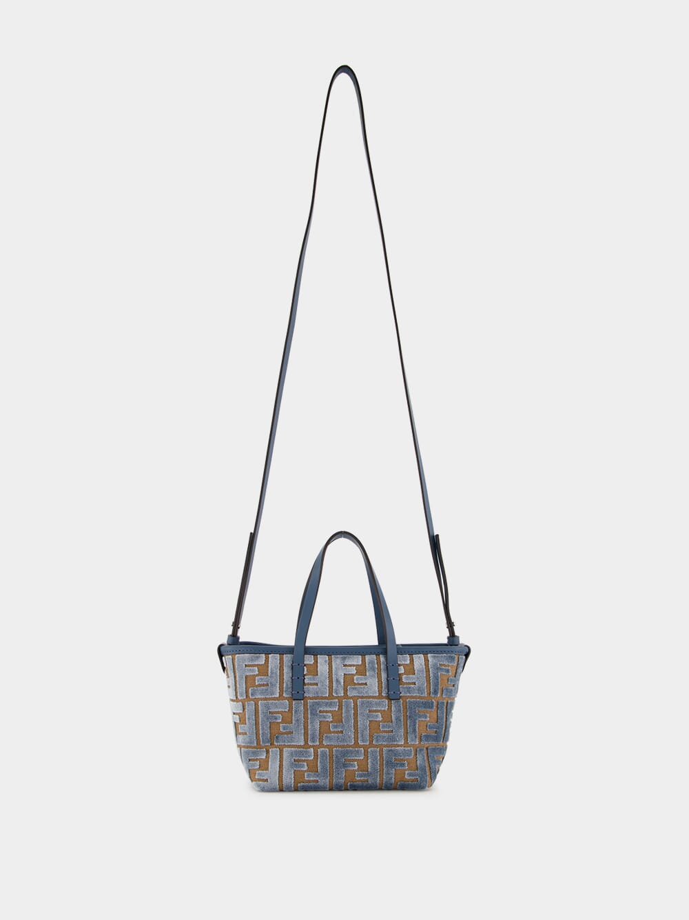 Light Blue FF Jacquard Mini Shopper Bag