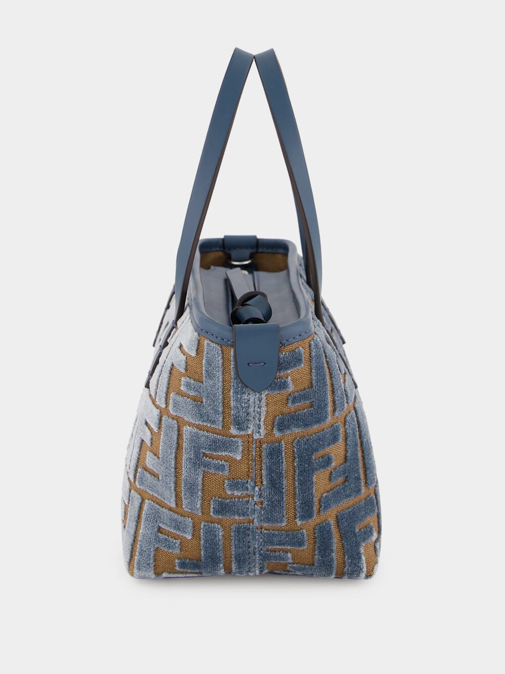 Light Blue FF Jacquard Mini Shopper Bag