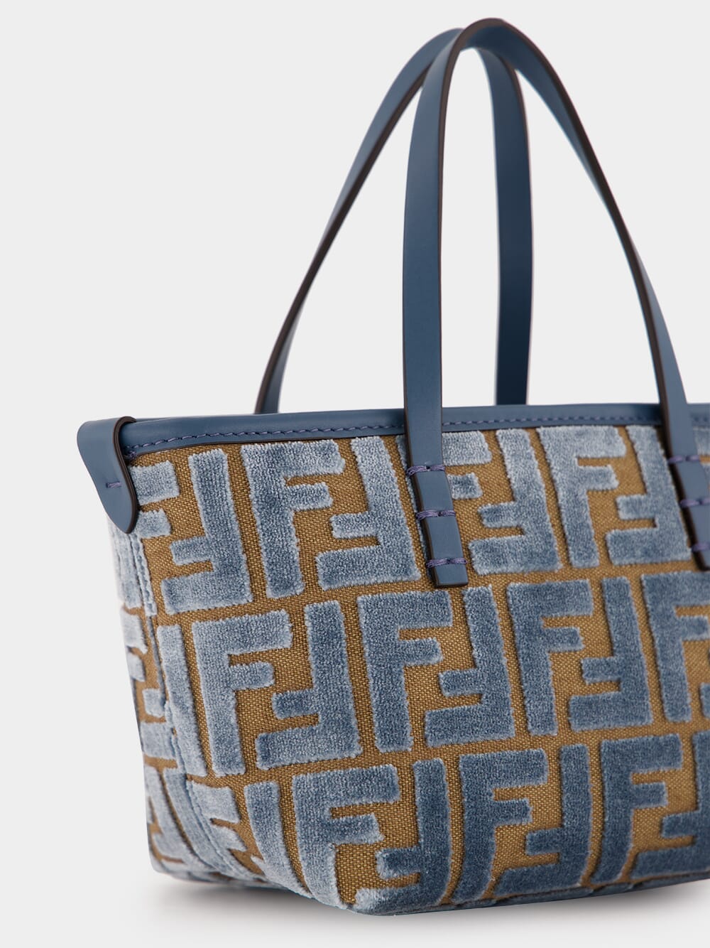 Light Blue FF Jacquard Mini Shopper Bag