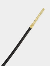 Black FF Leather Thin Belt