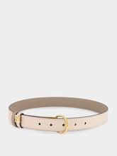 Fendi Reversible Dove Grey and Pink FF Leather Belt