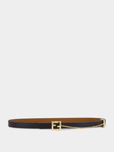 Fendi Reversible Black and Brown FF Leather Belt