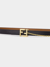 Fendi Reversible Black and Brown FF Leather Belt