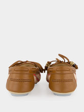 Fendi Red and Beige Striped FF Canvas Driving Loafers