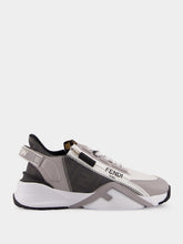 Fendi Flow Grey Leather Low-Top Sneakers