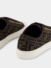 Fendi Brown FF Fabric Domino Low-Top Sneakers