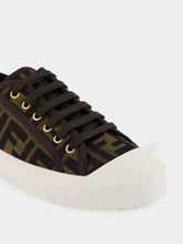 Fendi Brown FF Fabric Domino Low-Top Sneakers