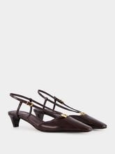 Fendi Brown FFold Slingbacks