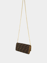 Fendi Brown FF Jacquard Baguette Continental Wallet