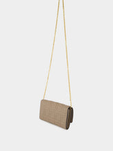 Fendi Dove Grey Nappa Leather Baguette Wallet with Chain