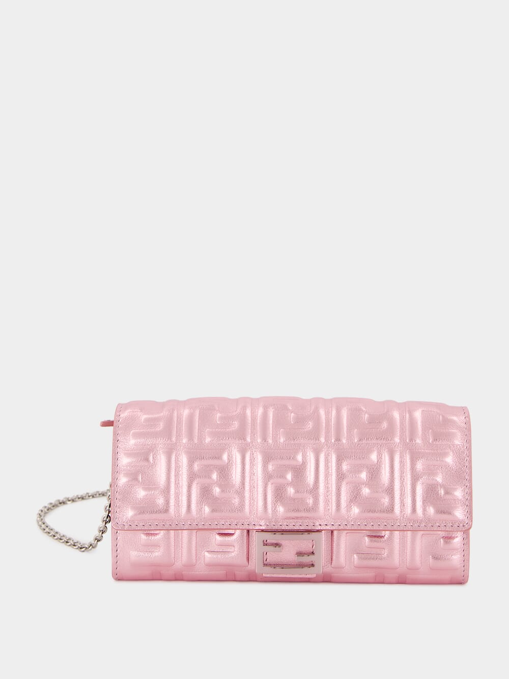 Pink Metallic Baguette Continental Wallet