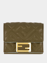 Fendi Olive Green Nappa Leather Baguette Wallet