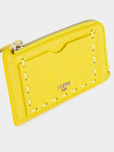 Fendi Yellow Leather Stitch Card Holder