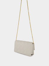 Fendi White Nappa Leather Wallet on Chain Baguette