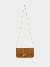 Fendi Sellier Brown FF Wallet On Chain Baguette