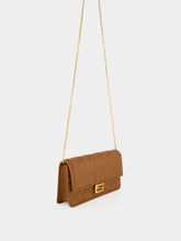 Fendi Sellier Brown FF Wallet On Chain Baguette