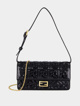 Fendi Black Patent Leather FF Wallet on Chain