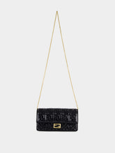 Fendi Black Patent Leather FF Wallet on Chain