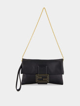 Fendi Black Nappa Leather Mamma Baguette Pouch