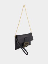 Fendi Black Nappa Leather Mamma Baguette Pouch