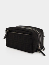 Fendi Black FF Zucca Double Zip Small Toiletry Case