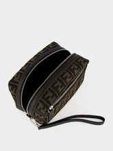 Fendi Brown FF Zucca Double Zip Small Toiletry Case