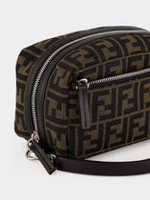 Fendi Brown FF Zucca Double Zip Small Toiletry Case