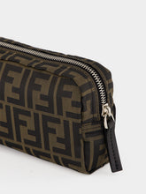 Fendi Brown FF Zucca Double Zip Small Toiletry Case