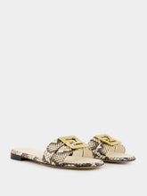 Fendi Brown Eel Leather Flat Sandals