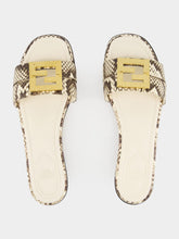 Fendi Brown Eel Leather Flat Sandals