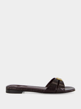 Fendi Brown FFold Leather Sandals