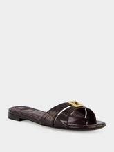 Fendi Brown FFold Leather Sandals