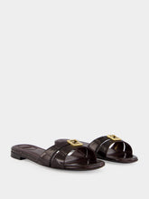 Fendi Brown FFold Leather Sandals