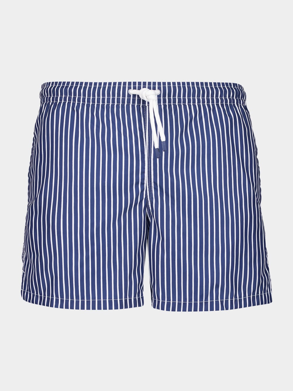 Dark Blue Striped Swim Trunks