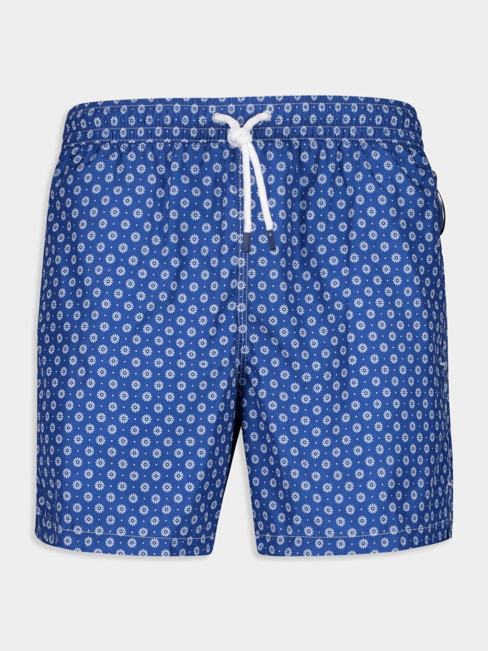 Blue Madeira Flower Pattern Sustainable Swim Trunk