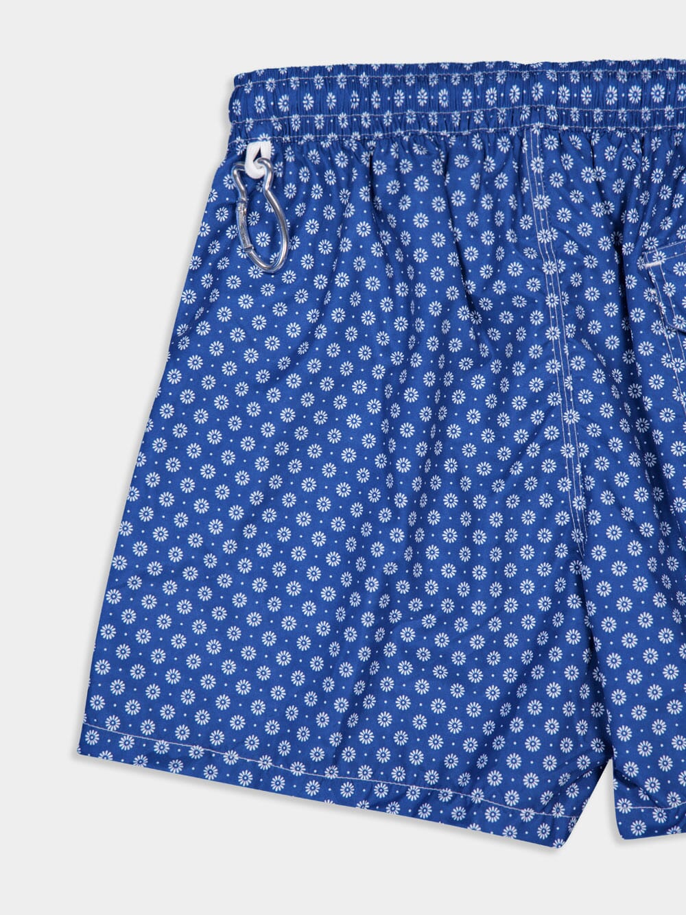 Blue Madeira Flower Pattern Sustainable Swim Trunk