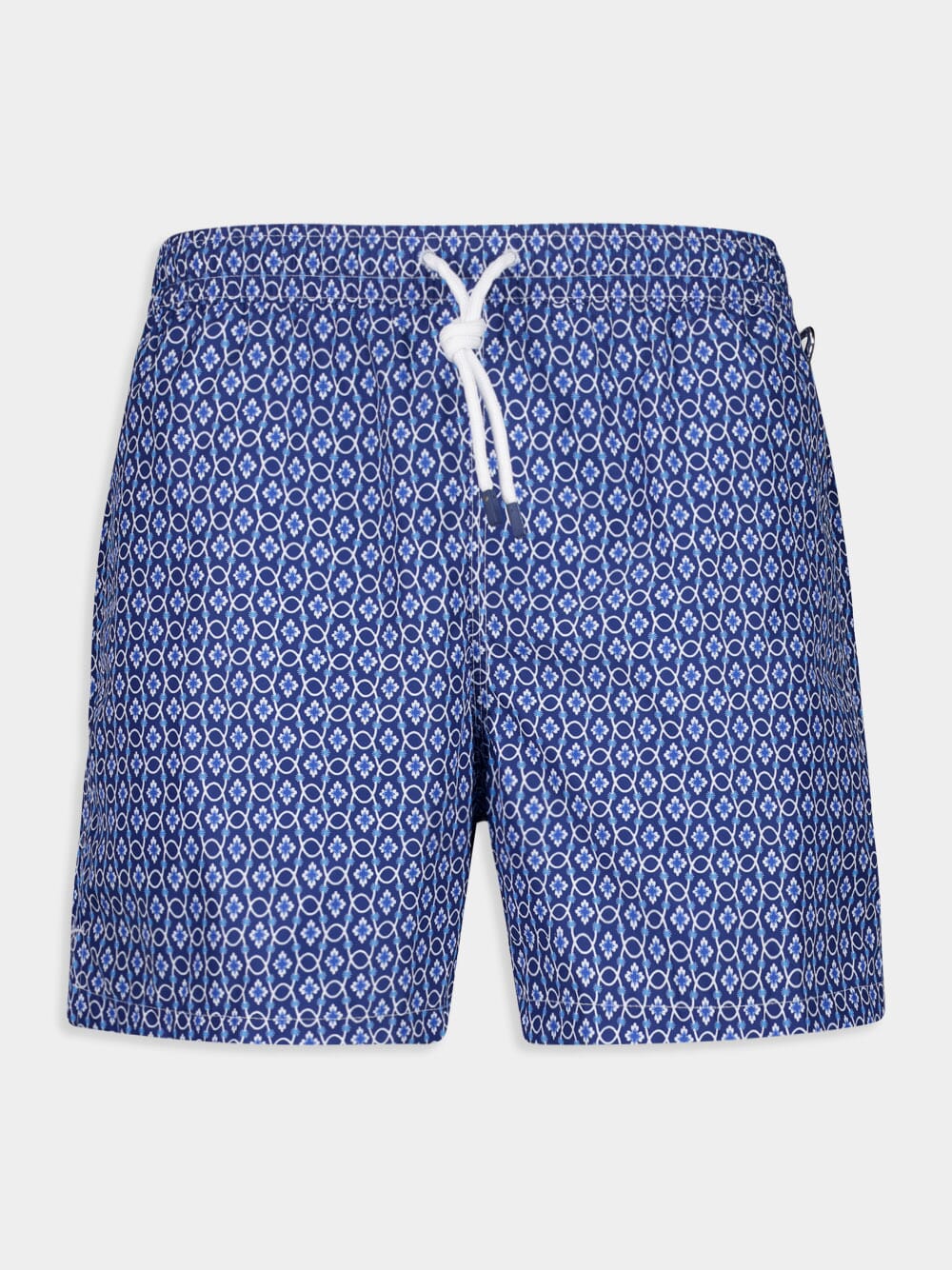 Blue Madeira Vintage Pattern Sustainable Swim Trunk