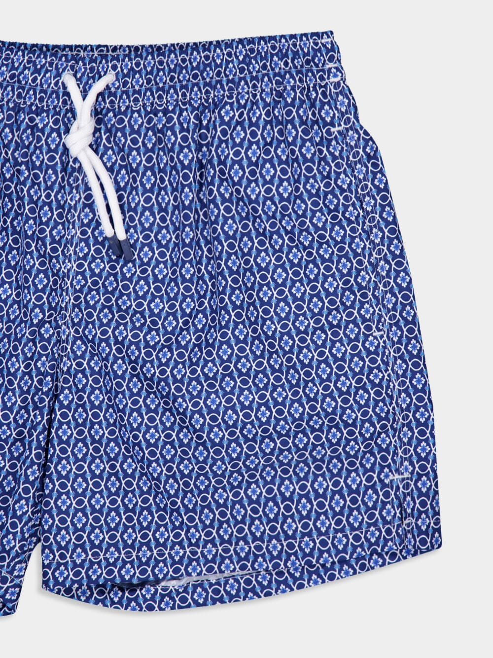 Blue Madeira Vintage Pattern Sustainable Swim Trunk