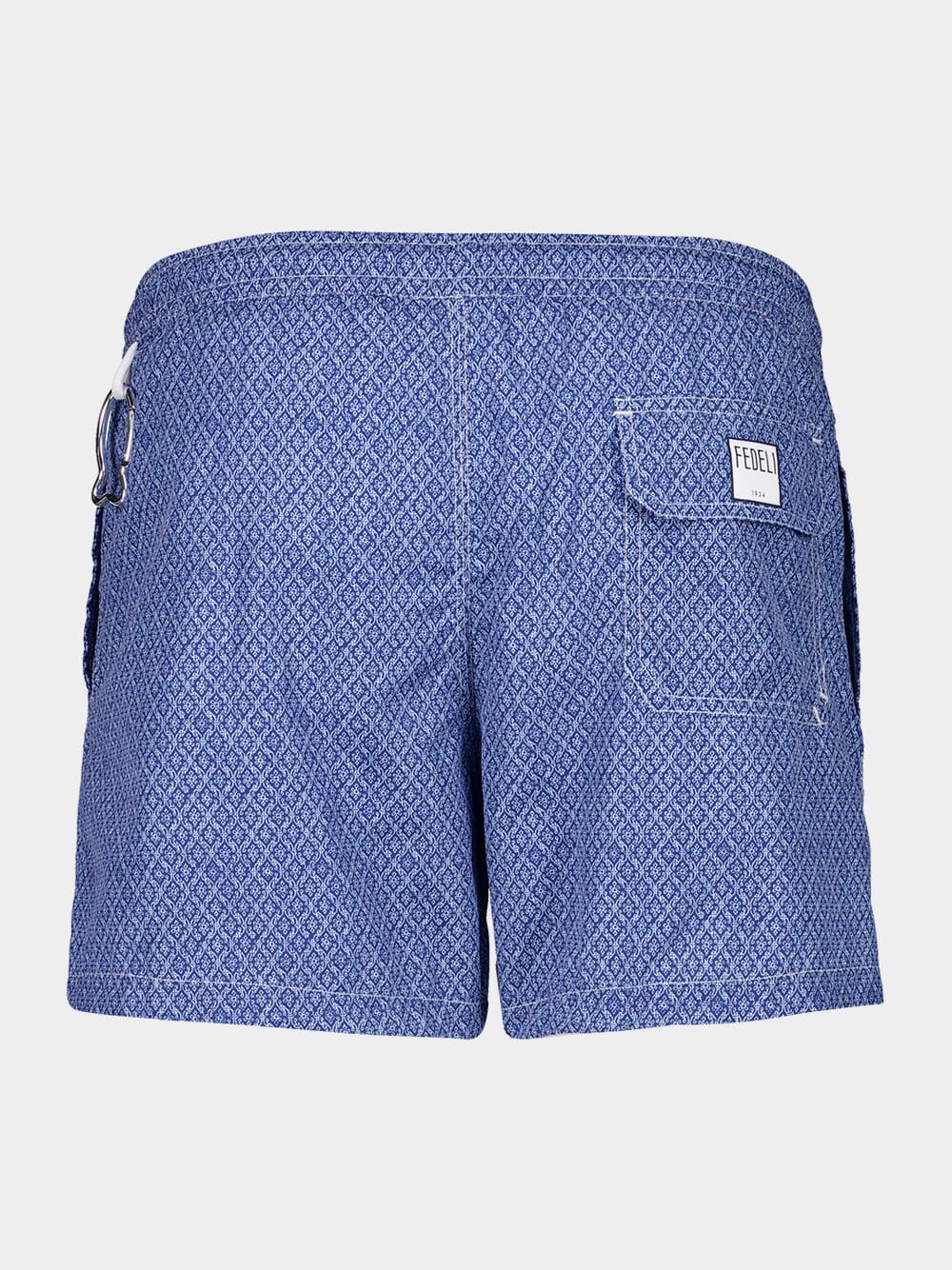 Dark Blue Diamond Weave Swim Shorts