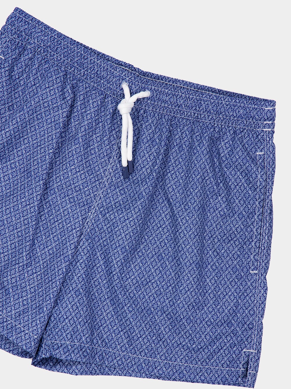 Dark Blue Diamond Weave Swim Shorts