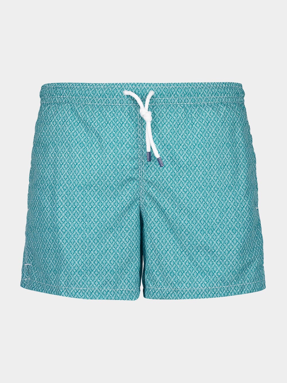 Green Diamond Weave Swim Shorts