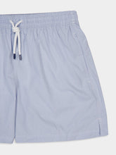 Fedeli Grey Blue Madeira Sakar Stamp Woven Swim Shorts
