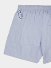 Fedeli Grey Blue Madeira Sakar Stamp Woven Swim Shorts